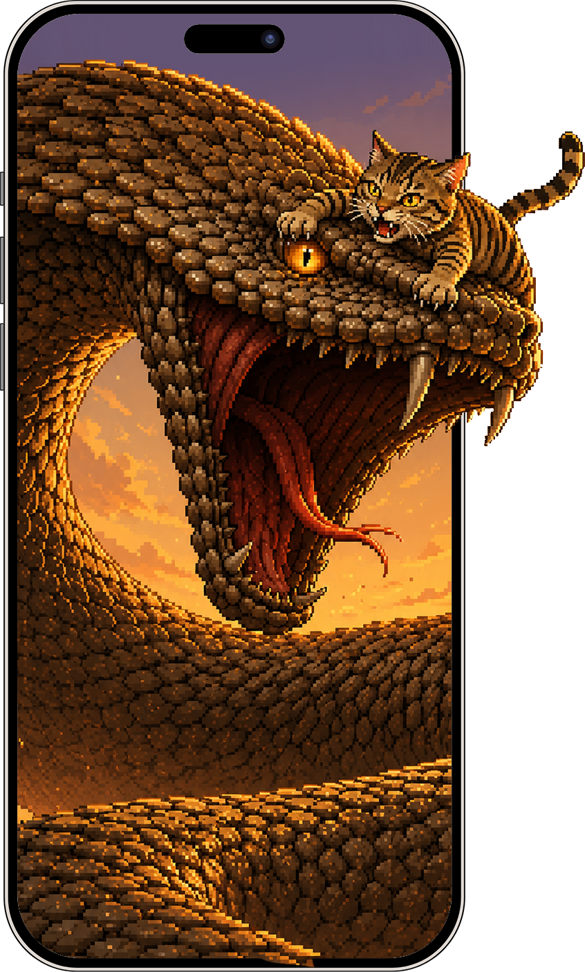 Serpent phone gameplay artwork
